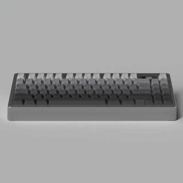 Alt view image 3 of 5 - Side Printed Keycaps Grey Gradient 125 Keys Cherry Profile PBT Heat Sublimation keycap for Mx Cherry Mechanical Keyboard (Side Print Grey)