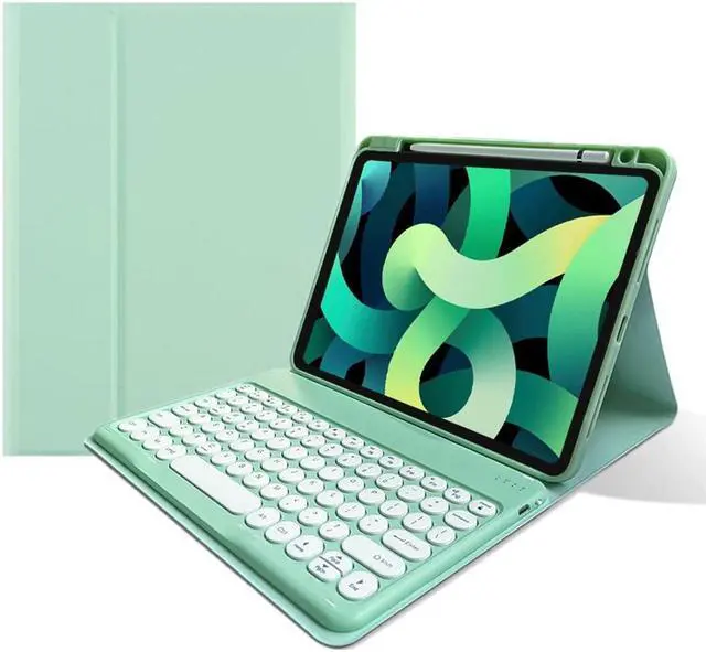 Main image of kaitesi Keyboard Case Compatible with iPad Mini A17 Pro/iPad Mini 6th Generation Keyboard Case Round Button Detachable BT Color Keyboard Cover(Mint Green)