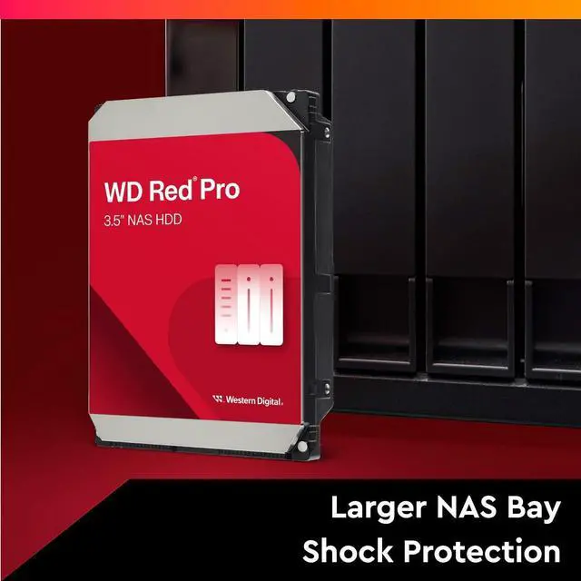 Alt view image 3 of 5 - Western Digital 20TB WD Red Pro NAS Internal Hard Drive HDD - 7200 RPM, SATA 6 Gb/s, CMR, 512 MB Cache, 3.5" - WD201KFGX
