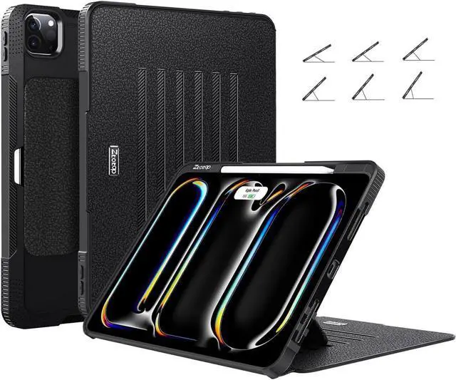 Main image of ZtotopCases for New iPad Pro 13 Inch Case 7th Gen M4(2024)/ Pro 12.9 Inch 6th/5th/4th Generation 2022/2021/2020, [6 Magnetic Stand Angles] Protective Cover with Pencil Holder, Auto Wake/Sleep, Black