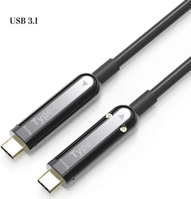 Alt view image 4 of 5 - Pacroban 8k Cable 2.1 USB C Cable 50ft Fiber Optic 48Gbps 120Hz (USB 3.1 Type C to Type C Cable) Durable, Fast HD Signal Compatible for Monitor, Projector