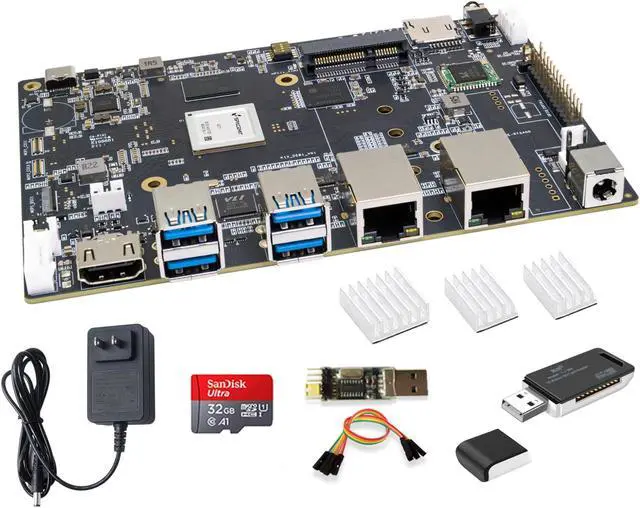 Main image of Banana Pi BPI-F3 8-Core RISC-V K1 Chip SBC, 2.0TOPS AI Performance CPU Single Board Computer, with 2X GbE Ethernet for AI Edge Computing, NAS Network Storage and Laptop Alternatives (4+16GB Bundle2)