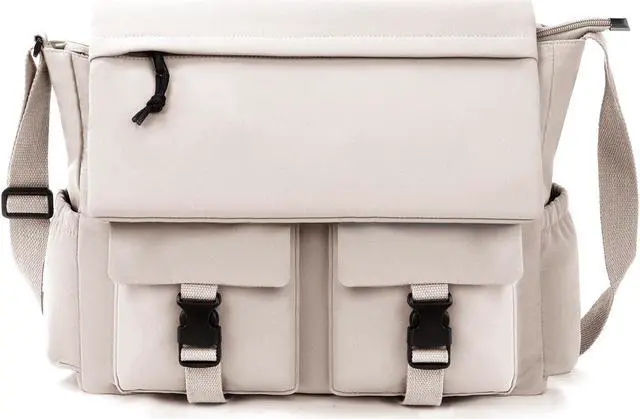 Main image of Travel Messenger Bag for Women Men: Durable Canvas Crossbody Handbag with Adjustable Strap Lightweight Laptop Purse Suitable for Outdoor Buiness or Work