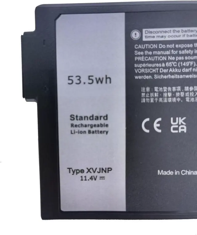 Alt view image 2 of 5 - YXKC XVJNP Laptop Battery Compatible with Dell Latitude 5430 7330 Rugged Extreme P148G P148G001 P149G P149G001 Series 6JRCP 06JRCP M0TN3 0M0TN3 KD1CT 451-BCWQ 11.4V 53.5Wh
