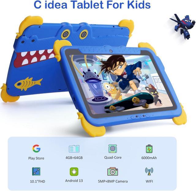 Alt view image 2 of 5 - C idea Tablet for Kids Age 3-7, 10.1 Inches Incell 1280 * 800 HD Screen Android 13 Kids Tablet, 6000 mAh Long Battery Life Learning, Reading Little Children Education Tablet Under 12 Years Old Blue