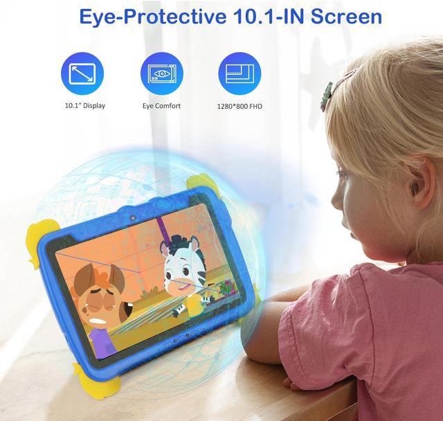 Alt view image 3 of 5 - C idea Tablet for Kids Age 3-7, 10.1 Inches Incell 1280 * 800 HD Screen Android 13 Kids Tablet, 6000 mAh Long Battery Life Learning, Reading Little Children Education Tablet Under 12 Years Old Blue