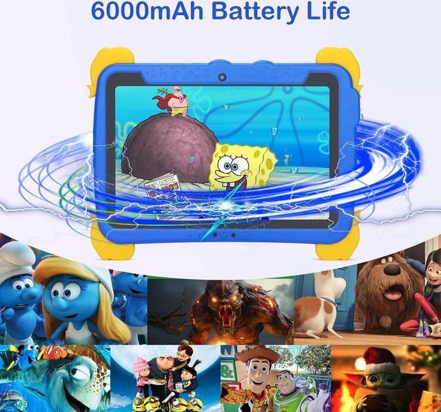 Alt view image 5 of 5 - C idea Tablet for Kids Age 3-7, 10.1 Inches Incell 1280 * 800 HD Screen Android 13 Kids Tablet, 6000 mAh Long Battery Life Learning, Reading Little Children Education Tablet Under 12 Years Old Blue