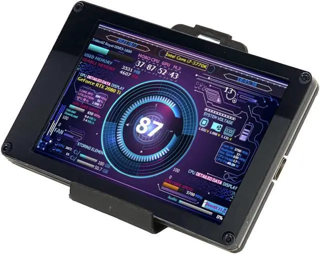 Main image of 3.5 Inch IPS USB Mini Screen CPU Data Monitor Temperature Display for PC CPU with Rich Functions, Visual Theme Editor, 320x480 Resolution