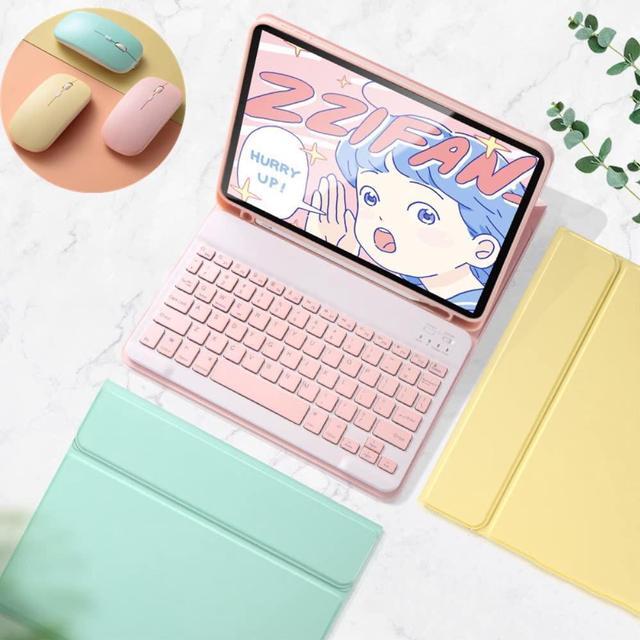 Main image of YEEHi Color Keyboard for iPad Pro 12.9 inch 6th Generation 2022, iPad 5th 4th 3rd Keyboard Case with Mouse Cute Detachable Removable Wireless Bluetooth Keyboard Cover (DarkGreen)