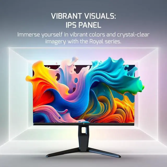Alt view image 2 of 5 - GAMEPOWER Royal T20 27" 0.5ms, 180Hz, IPS, 2560X1440 QHD, HDR, sRGB%120(Highest) Realistic Colors, Zero Dead Pixel, Zero Frame, Adaptive sync, RGB Backlight Gaming Monitor