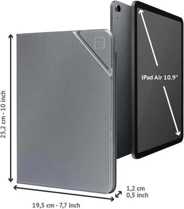 Alt view image 3 of 5 - TUCANO Metal CASE Compatible with 10.9" iPad Air 2020 or iPad Pro 11" with Pencil Slot for Charging