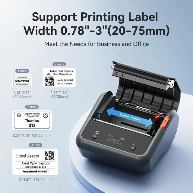 Alt view image 2 of 5 - NIIMBOT B3S Label Maker Machine,3 Inch Thermal Label Printer,Portable Bluetooth Printer for Barcode, Address, Labeling,Good Choice for Home Office and Small Business