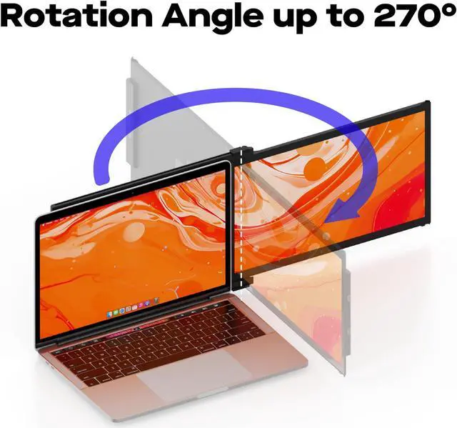 Alt view image 5 of 5 - New Mobile Pixels Duex Plus DS Laptop Screen Extender, 13.3" FHD 1080P IPS Portable Monitor, Auto Rotation USB Type-C/HDMI Plug and Play Laptop Monitor, Windows/Mac/Android/Switch Compatible