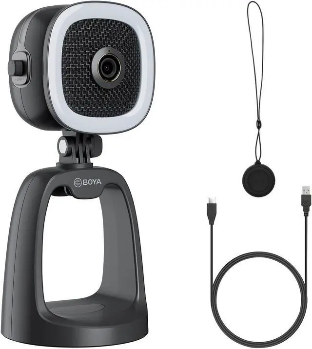 Main image of BOYA USB Condenser Microphone for Streaming Gaming PC Podcast Mic With1080P HD Camera and Fill Light for YouTube Studio Music Recording Singing Video for Windows Mac Laptop Desktop Mac Phones BY-CM6A