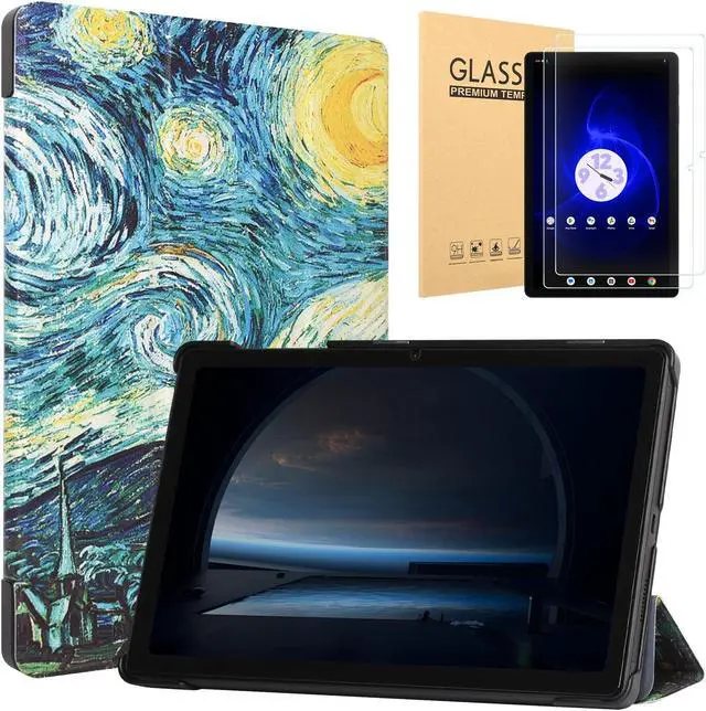 Main image of Caweet T-Mobile Revvl Tab 5g Tablet Case and Screen Protector 1-Pack 10.36 inch 2023 Released, Almond Blossom