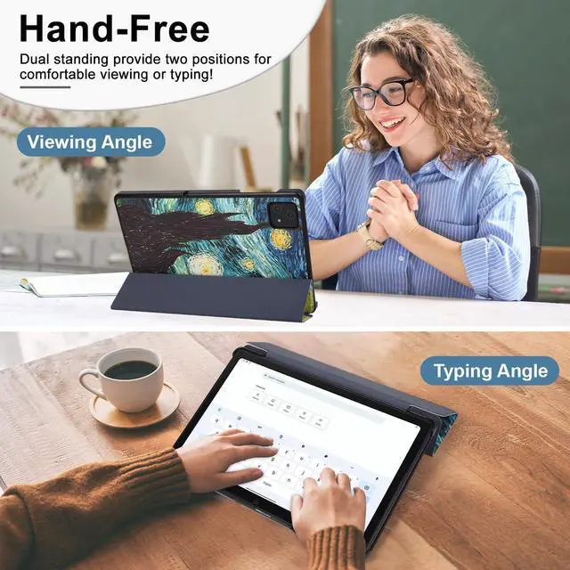 Alt view image 2 of 5 - Caweet T-Mobile Revvl Tab 5g Tablet Case and Screen Protector 1-Pack 10.36 inch 2023 Released, Almond Blossom