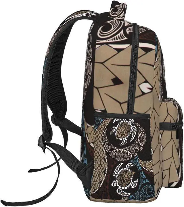 Alt view image 4 of 5 - DZUAIKIT Hawaiian Honu Polynesian Sea Turtle Casual Travel Backpack Lightweight Computer Bag Hiking College Laptop Bag for Aldult