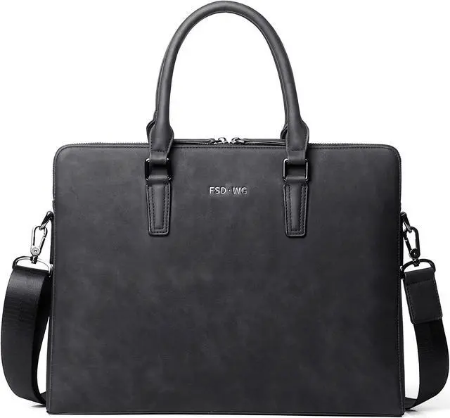 Main image of FSD. WG Business Bag Leather Messenger Bag Water Resistant Business Travel Briefcase Handbag Briefcase for Men