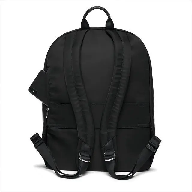 Alt view image 3 of 5 - KNOMO Beauchamp Womens 14" Laptop Bag Computer Backpack for Work, College, Travel Daypack Purse, Black with Silver Zip