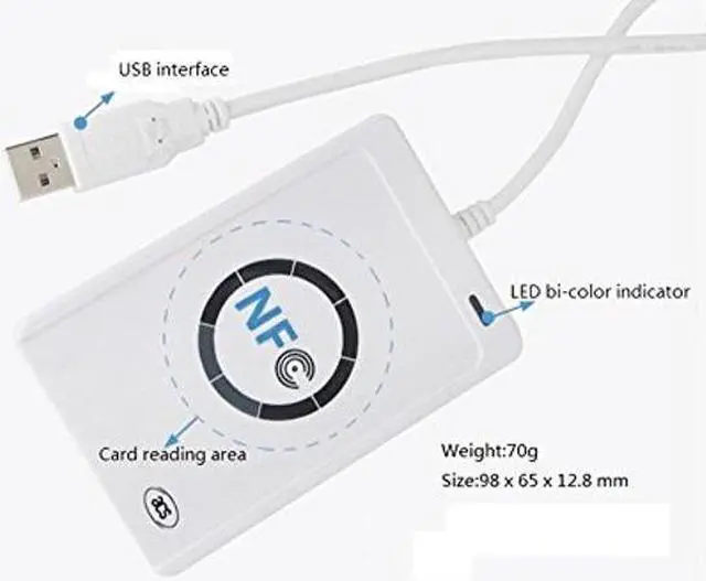 Alt view image 2 of 5 - Lianshi NFC ACR122U Contactless IC Card Reader Writer/USB + SDK + IC Card