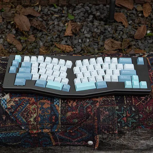 Alt view image 4 of 5 - mintcaps Keycaps 173 Keys Cherry Profile Doubleshot Blue Keycap Full Set Custom Keyboard Keycaps ISO ANSI for 60% 65% 70% 75% 100% Cherry MX Gateron Kailh Switches Mechanical Keyboards