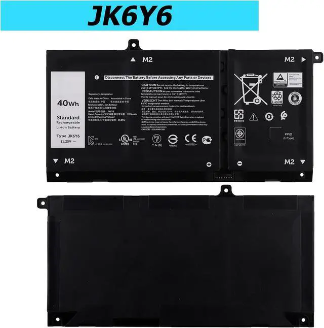 Alt view image 2 of 3 - Vvsialeek JK6Y6 40Wh Laptop Battery Compatible with Dell Latitude 3410 3510 Vostro 5300 5401 5501