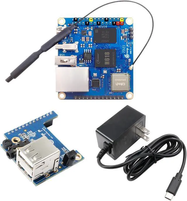 Main image of Orange Pi Zero 3 4GB LPDDR4 Allwinner H618 Quad-Core 64 Bit Single Board Computer with 16MB SPI Flash,Support WiFi BT5.0, Development Board Computer Run Android 12 TV/Ubuntu(4G+Expansion Board+Power)