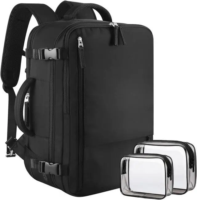 Main image of Sinaliy Large Travel Backpack for Women Men, Expandable 40L Carry On Backpack, 17 Inch Laptop Backpack College Bookbag, Waterproof Travel bag as Person Item Flight Approved