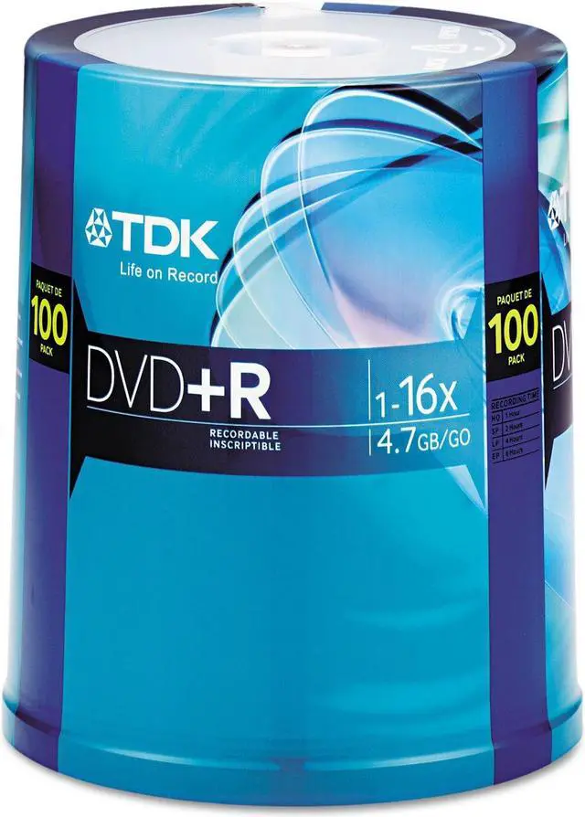 Main image of TDK 16X DVD+R 100PK Spindle