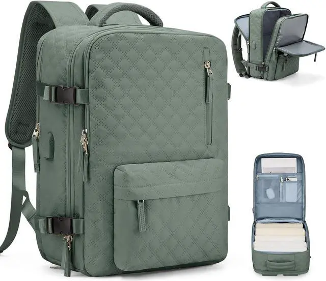 Main image of VGCUB Large Travel Backpack for Women Men, Carry on Backpack Airline Approved Gym Backpack Waterproof Business Laptop Daypack,Army Green