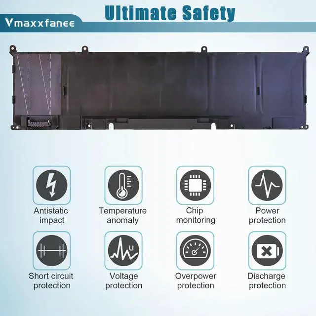 Alt view image 4 of 5 - Vmaxxfanee 69KF2 86Wh Laptop Battery Replacement for Dell Precision 5560 5550 XPS 15 9500 9510 Alienware M17(R3 R4) M15 (R3 R4 R5 R6 R7) Vostro 7510 7610 Series 7167mAh