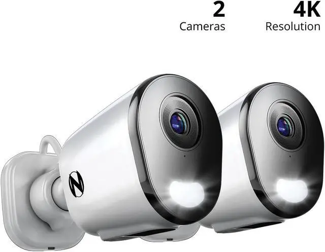 Alt view image 2 of 5 - Night Owl Plug-in Wireless 4K HD Indoor/Outdoor Deterrence Camera with 2-Way Audio (2 Camera)