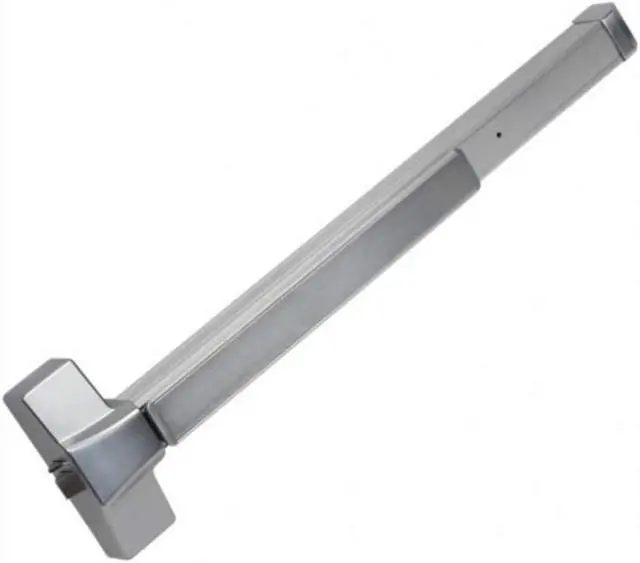 Main image of Seco-Larm SD-962AR-36G Rugged Grade 1 Rim-Type Exit Device, Push-to-Exit Bar Fits Doors from 33" (84cm) to 48" (122cm) Wide, Heavy-Duty ANSI Grade 1 Steel Construction, Reversible Non-Handed Design