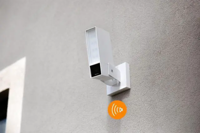 Alt view image 4 of 5 - Netatmo Smart Outdoor Security Camera with 105-dB Siren & WiFi | Sends Alerts to Your Smartphone | Floodlight & Movement Detection | Night Vision | Security Without Monthly Fees (White)