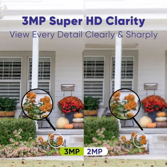 Alt view image 2 of 5 - SANNCE 8CH 4K PoE Home Security Camera System, 4pcs Wired 3MP Outdoor PoE Cameras, 3MP 8-Channel NVR Security System with 1TB HDD for 24/7 Recording, Smart Playback, Instant Email Alert with Images