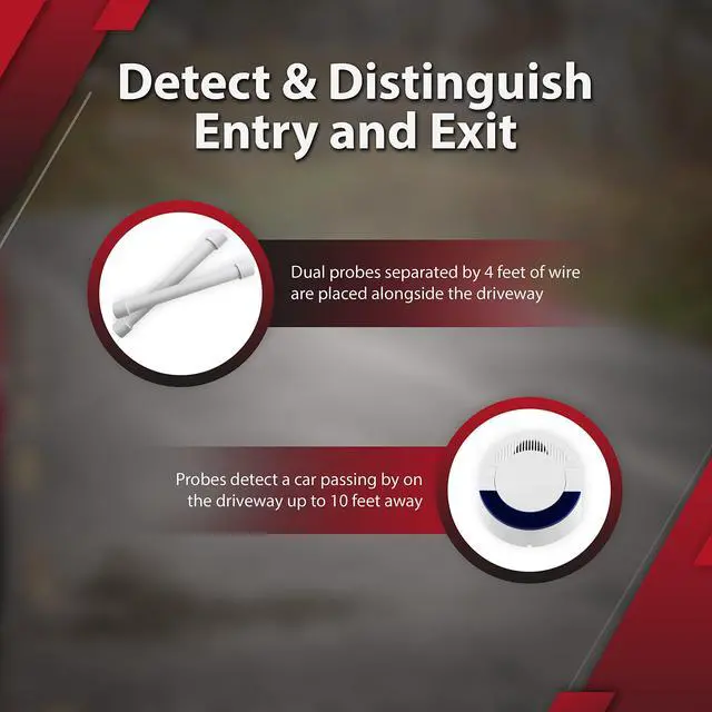 Alt view image 4 of 5 - Dakota Alert Driveway Alarm System -DUAL-4000, Includes DCR-4000 Receiver & DAPT-4000 Transmitter, Detects Inbound & Outbound Traffic, Driveway Alarms Weatherproof, 1 Mile Long Range Wireless