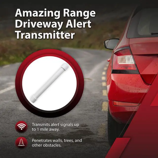 Alt view image 3 of 5 - Dakota Alert Driveway Alarm System -DUAL-4000, Includes DCR-4000 Receiver & DAPT-4000 Transmitter, Detects Inbound & Outbound Traffic, Driveway Alarms Weatherproof, 1 Mile Long Range Wireless