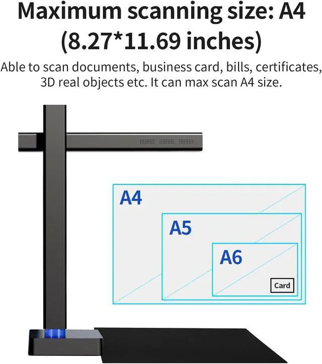 Alt view image 4 of 5 - CZUR Shine800 Pro Portable Document Scanner, 8MP Document Camera, OCR Multi-Language Recognition, USB Doc Camera for Live Demo, Web Conferencing, Remote Teaching, for Mac OS&Windows