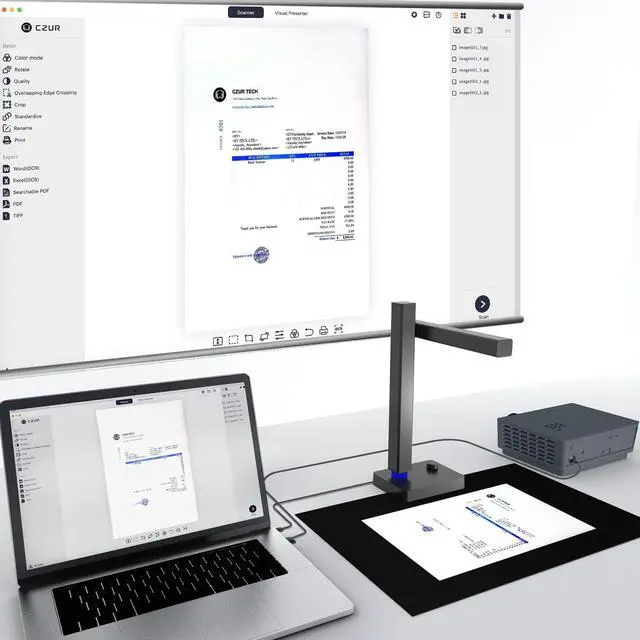 Alt view image 5 of 5 - CZUR Shine800 Pro Portable Document Scanner, 8MP Document Camera, OCR Multi-Language Recognition, USB Doc Camera for Live Demo, Web Conferencing, Remote Teaching, for Mac OS&Windows