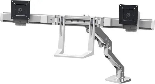 Alt view image 2 of 5 - Ergotron - HX Dual Monitor Arm, VESA Desk Mount - for 2 Monitors Up to 32 Inches, 5 to 17.5 lbs Each - Polished Aluminum