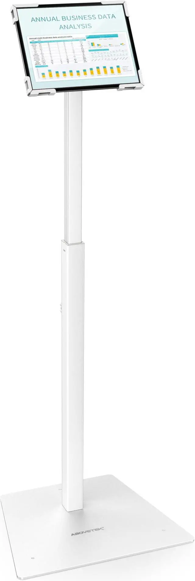 Main image of AboveTEK Security iPad Kiosk Floor Stand, Anti-Theft POS Tablet Stand for Retail Business, Height Adjustable Tablet Floor Stand, 360deg Swivel Universal Locking Holder Fits 9.7"-13" iPad/iPad Pro/Air