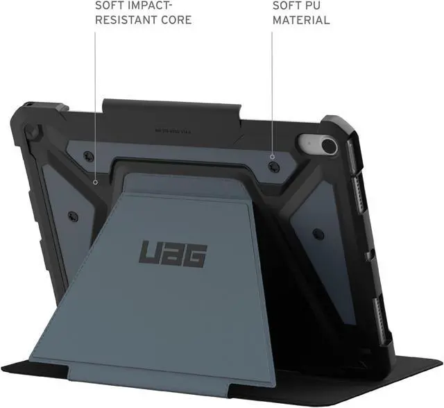 Alt view image 5 of 5 - UAG Urban Armor Gear Designed for iPad Air 11" 6th Gen 2024 Case Metropolis SE Cloud Blue Bundle with Tempered Glass Shield Screen Protector
