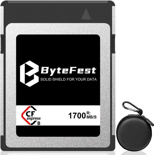 Main image of ByteFest 256GB Professional CFexpress Type B Memory Card, Raw 4K/8K Video Recording for Canon EOS R3/R5/R5C, for Nikon Z6/Z7/Z9/D5/D6/D500/D850, for DJI Ronin 4D Panasonic FUJIFILM Camera, Silver