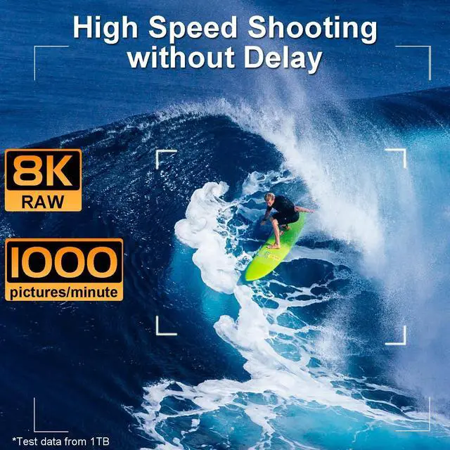 Alt view image 3 of 5 - ByteFest 256GB Professional CFexpress Type B Memory Card, Raw 4K/8K Video Recording for Canon EOS R3/R5/R5C, for Nikon Z6/Z7/Z9/D5/D6/D500/D850, for DJI Ronin 4D Panasonic FUJIFILM Camera, Silver