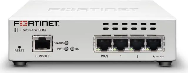 Main image of Fortinet FortiGate-30G Firewall for Small Offices with 4 Gigabit Ethernet RJ45 Ports (FG-30G)