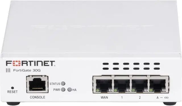 Alt view image 5 of 5 - Fortinet FortiGate-30G Firewall for Small Offices with 4 Gigabit Ethernet RJ45 Ports (FG-30G)