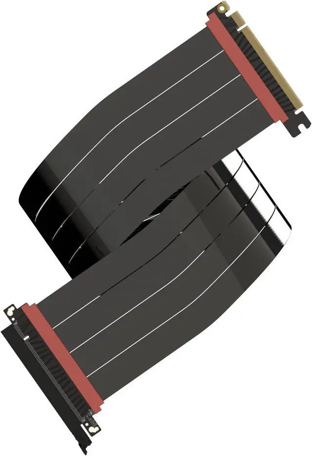 Main image of LINKUP - AVA5 PCIE 5.0 Riser Cable [80cm] RTX5090 5080 GPU Ready | x16 128GB/s Speed | Compatible with PCIe 4.0 & WRX80/WRX90E | Straight, Black