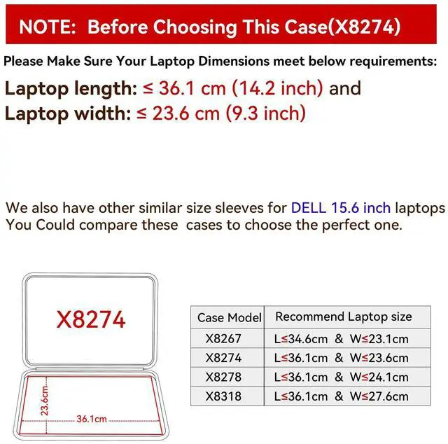 Alt view image 2 of 5 - Smatree Hard EVA Protective Sleeve Compatible for Dell Inspiron 15 3000/3520/3530/3535, Latitude 5550/5540/5530/5531/5521/5520, Precision 3591/3590/3581/3580/3571/3570, Vostro 3520/3530/3535 (X8274)