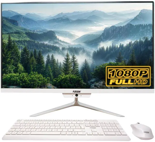 23.8" Full HD All-in-One Desktop Computer - Intel 13th Gen - Windows 11, 8GB RAM, 256GB SSD, Dual-Band WiFi, HDMI, USB 3.0, FHD IPS Display - AIO PC with Wireless Keyboard, Mouse, 2MP Camera