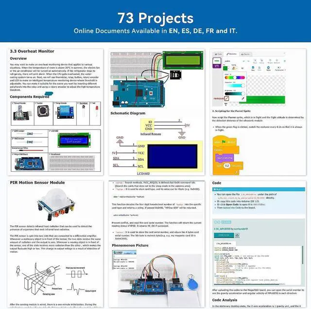 Alt view image 3 of 5 - SunFounder Project The Most Complete Electronics Starter Kit Compatible with Arduino Mega 2560 R3 Mega328 Nano, 73 Tutorials Included